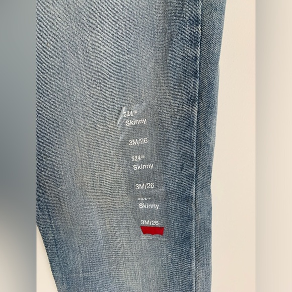 NEW Levi blue jeans!  Size 26 524 Skinny - Picture 4 of 7